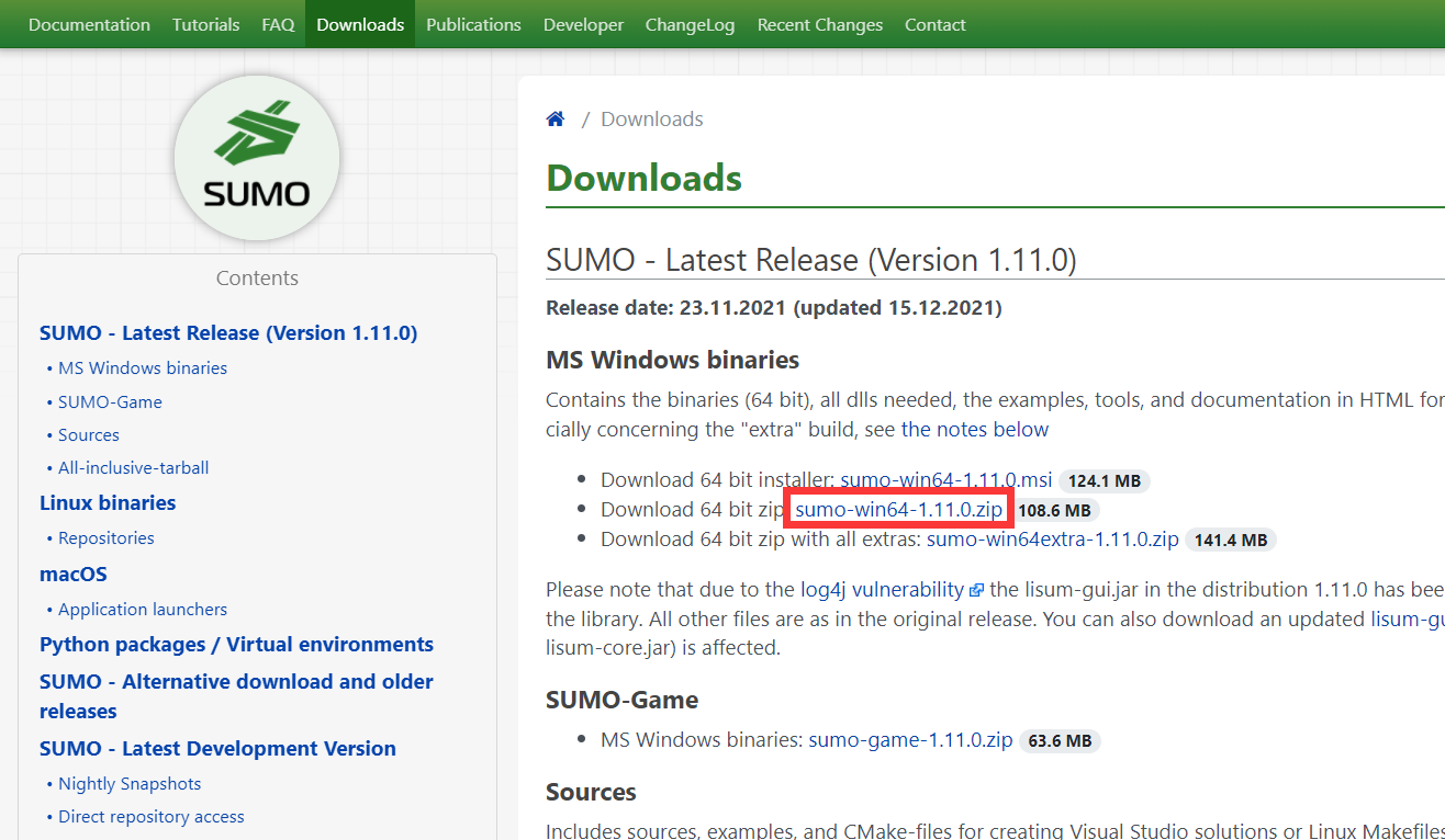 sumo安装(版本1.11.0)和实例(Windows)_如何找到旧版本的sumo-CSDN博客