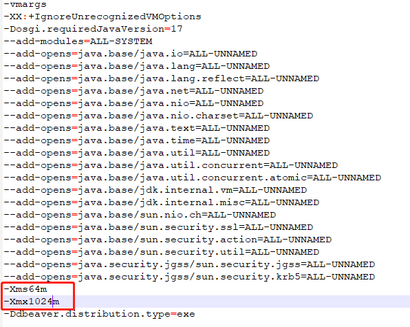 DBeaver导数据抛错 Java heap space