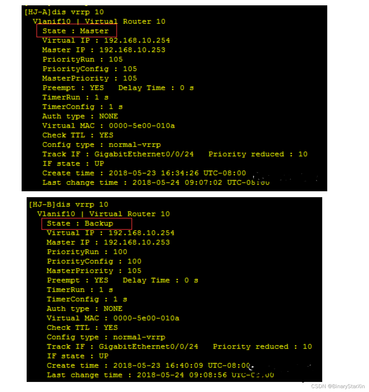 25、VRRP虚拟路由冗余协议原理解析，附实验配置_BinaryStarXin的博客-CSDN博客