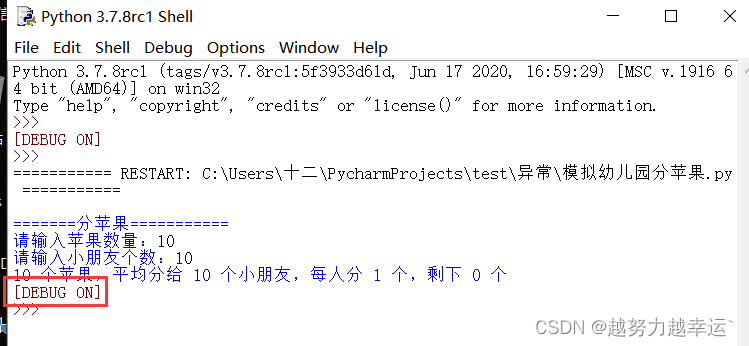 Python实战基础19-异常处理及程序调试