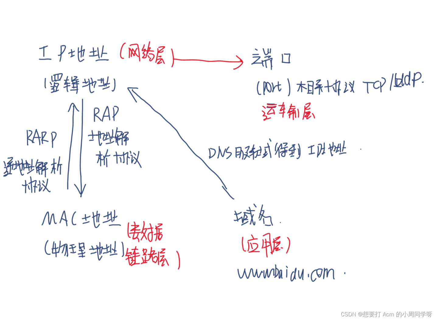 计算机网络四大地址转换（IP,MAC、端口、域名）