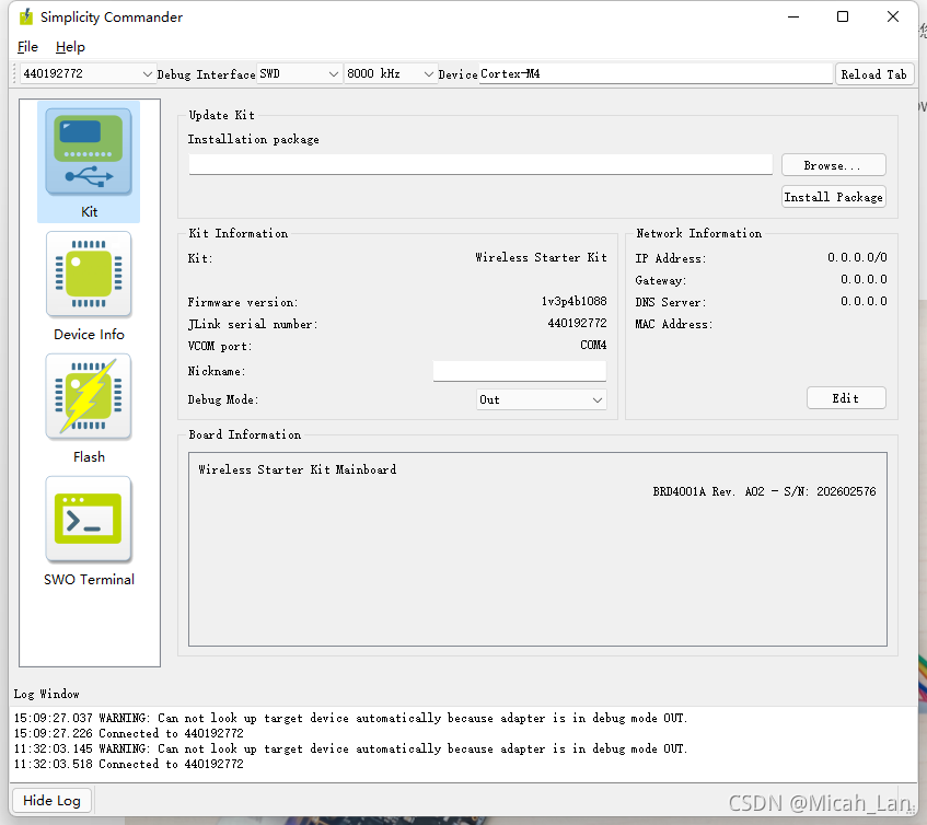 Silicon Zigbee3.0 EmberZNet 使用Simplicity Commander软件烧录——JLink SWD模式烧录 ...