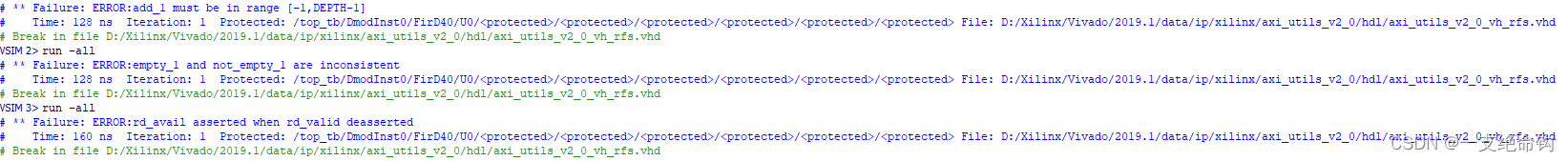 FPGA Error add 1 Must Be In Range 1 DEPTH 1 failure Error add 1 Must Be In 