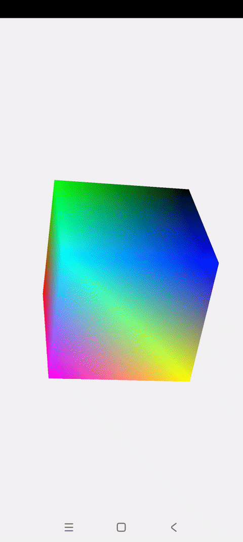 OpenGLES：绘制一个颜色渐变、旋转的3D立方体