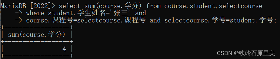 查询累计学分