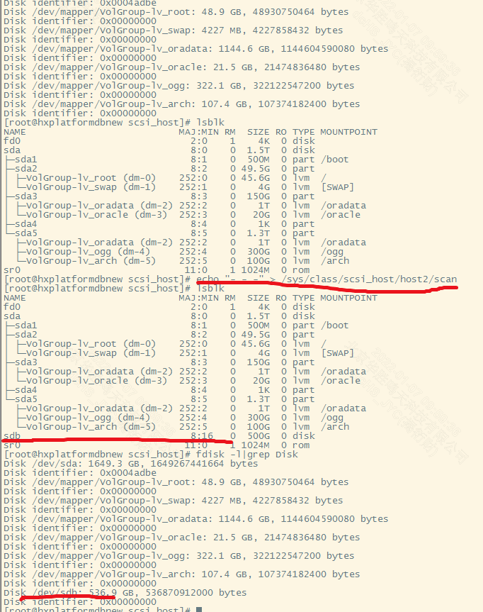 不重启linux系统扫描新增磁盘_linux扫描新增磁盘CSDN博客