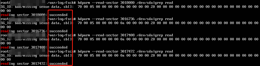 Buffer I/O Error on device sdx报错分析处理（暂未找到根本原因）