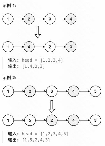 字节美团题库之重排链表