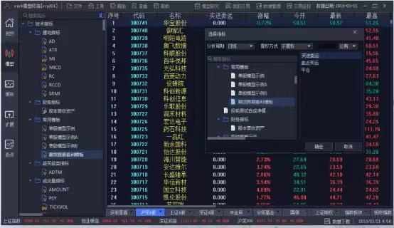 自定义指标界面