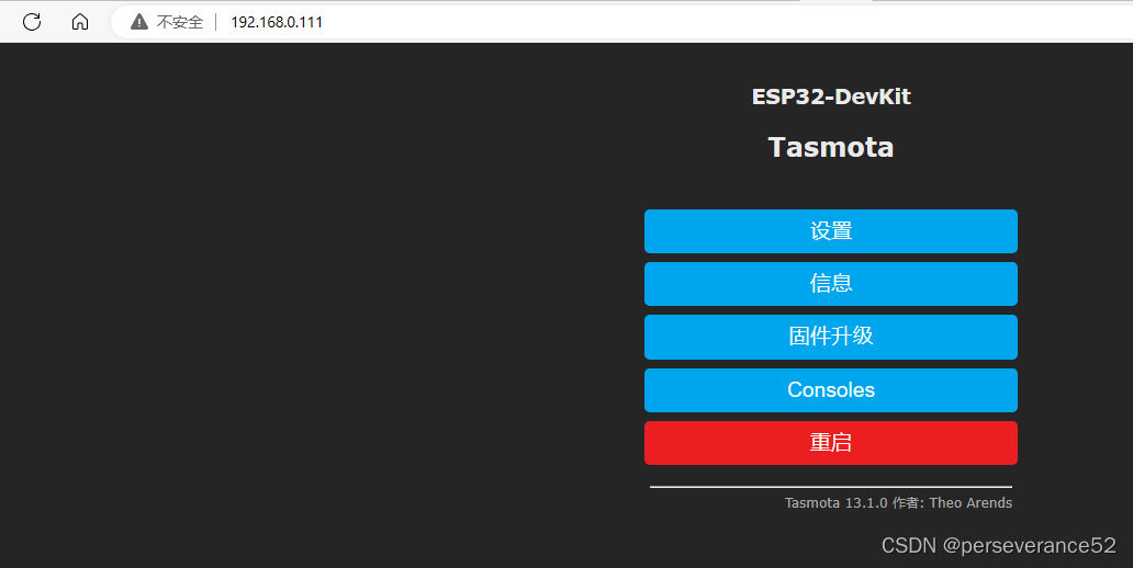 ESP32/ESP8266在线刷写Sonoff Tasmota固件以及配置简要