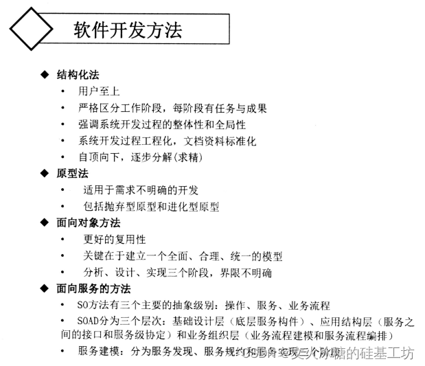 [架构之路-244]：目标系统 - 设计方法 - 软件工程 - 软件开发方法：结构化、面向对象、面向服务、面向组件的开发方法