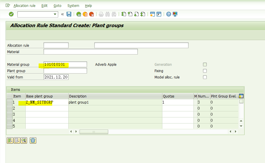 SAP RETAIL Allocation Rule based on Material Group_sap material group
