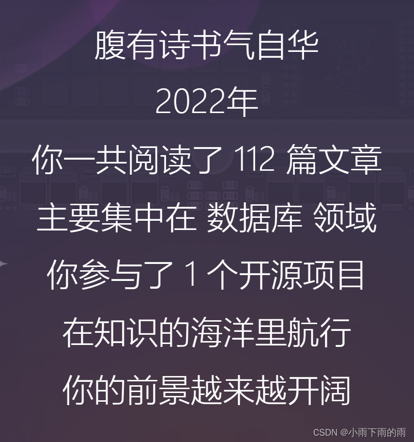 小雨2022所有经历以及对2023年的期望