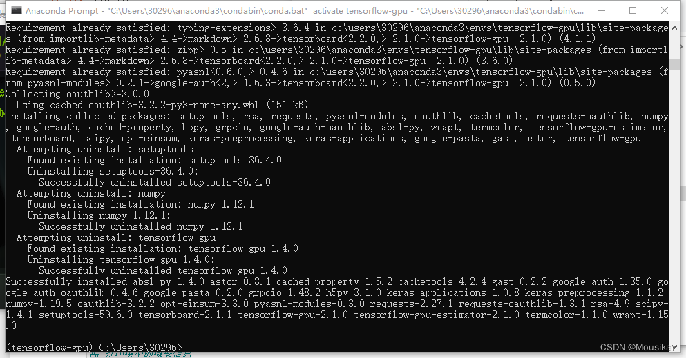 安装tensorflow-gpu_conda Install Tensorflow-gpu-CSDN博客