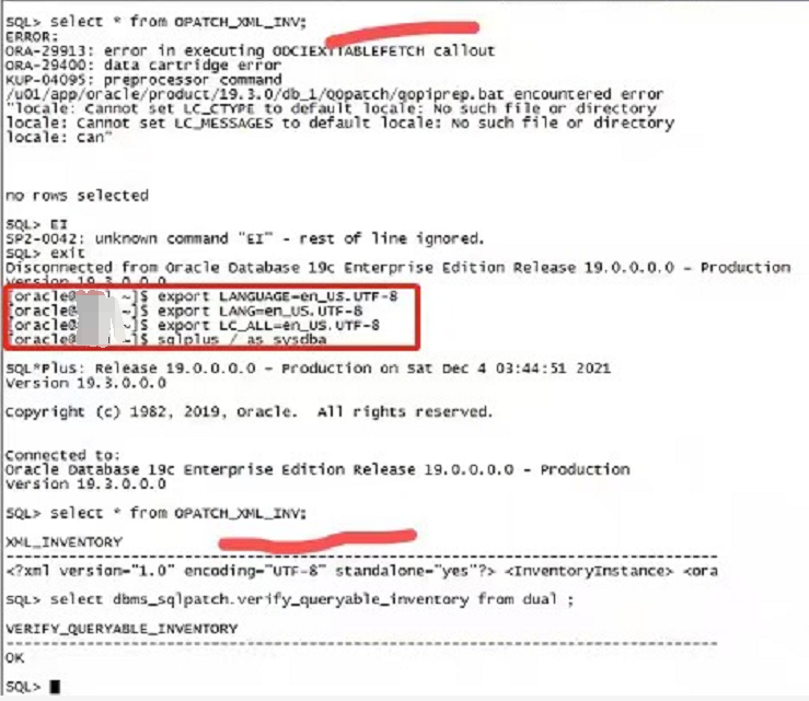 oracle-19c-dbua-ora-20001-verify-queryable-inventory-returned