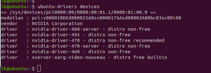 ubuntu-drivers devices