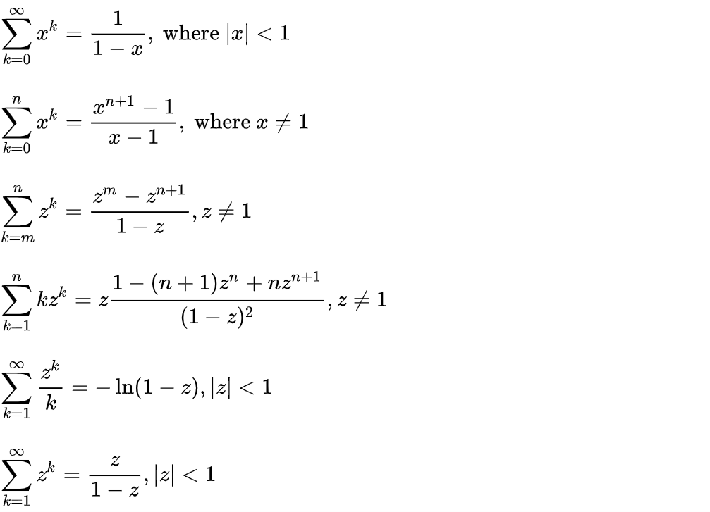 常用求和公式和级数 Anne033的博客 Csdn博客 级数求和公式