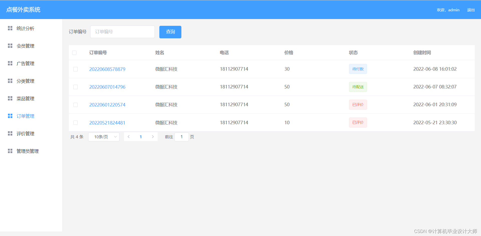 基于springboot vue uniapp点餐外码系统源码(毕设)