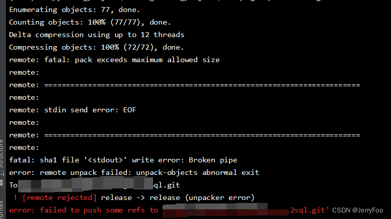 git push超过100MB大文件失败（remote: fatal: pack exceeds maximum allowed size）