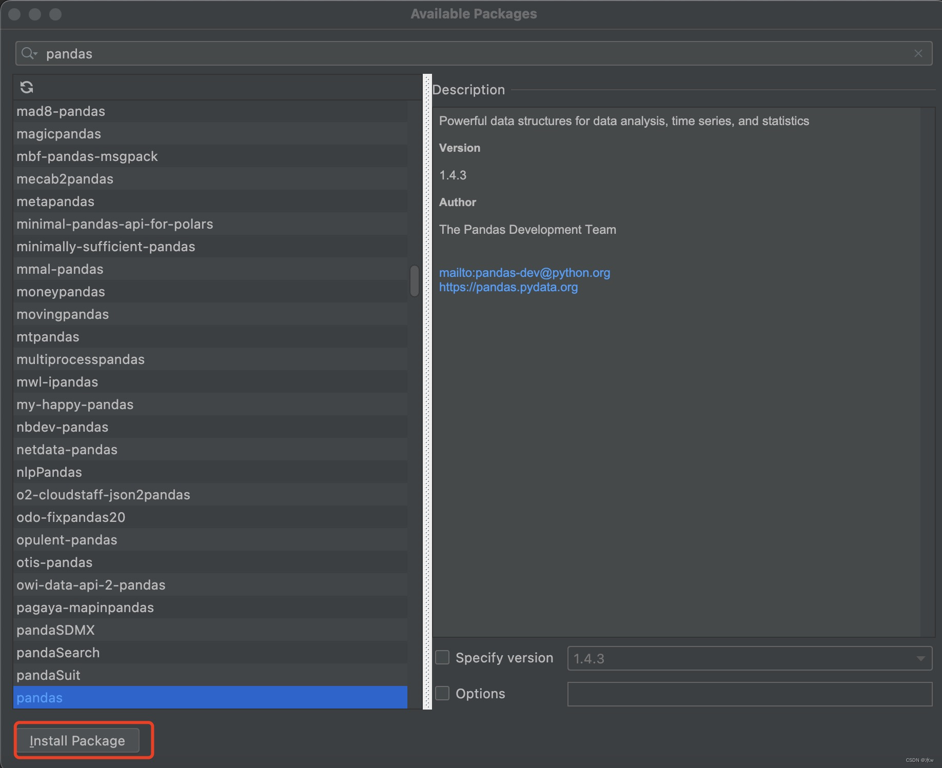 python之 pyCharm pip安装pandas库失败