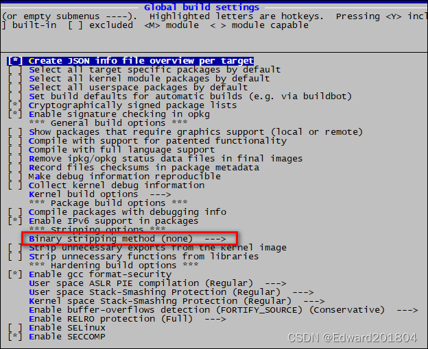 Global build setting