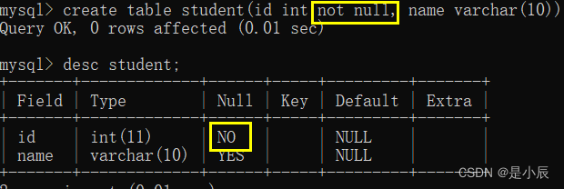 not-null constraint