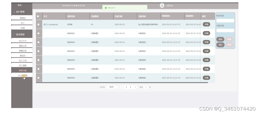 （附源码）python办公数据分析系统 毕业设计 021836