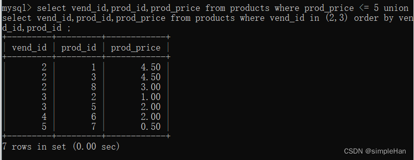 【MySQL】组合查询