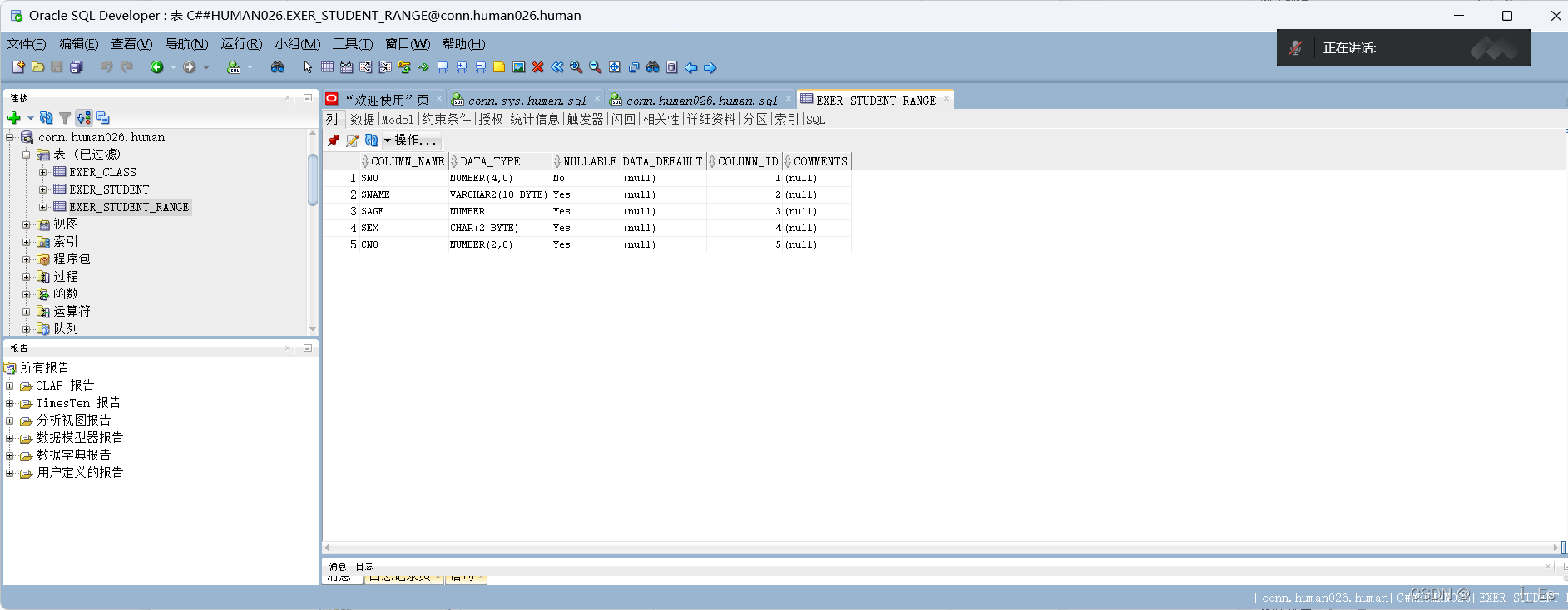 【Oracle 实验 实验4 Oracle数据库模式对象管理】