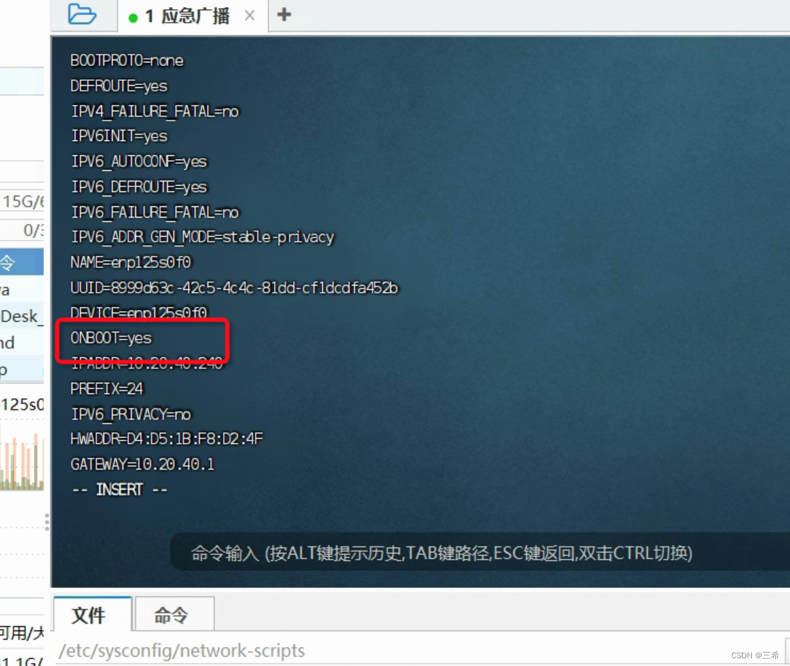 银河麒麟服务器版ky10 server arm版设置网卡开机自启