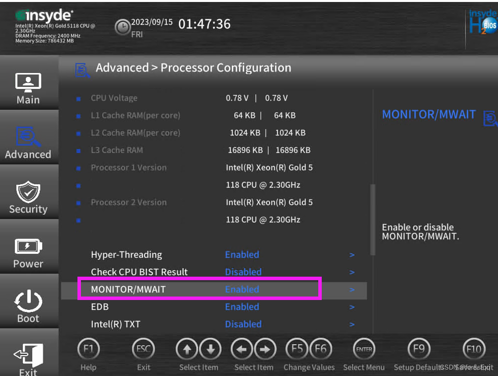 vSphere 7.0 Update 3提示vCLS虚拟机没有兼容的主机的问题即物理机开启CPU “Monitor/Mwait”功能的方法