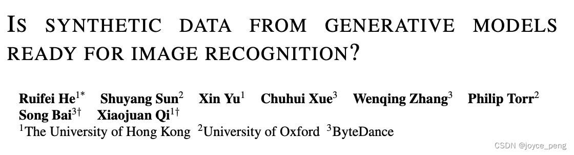【论文精读】Is Synthetic data from generative models ready for image ...