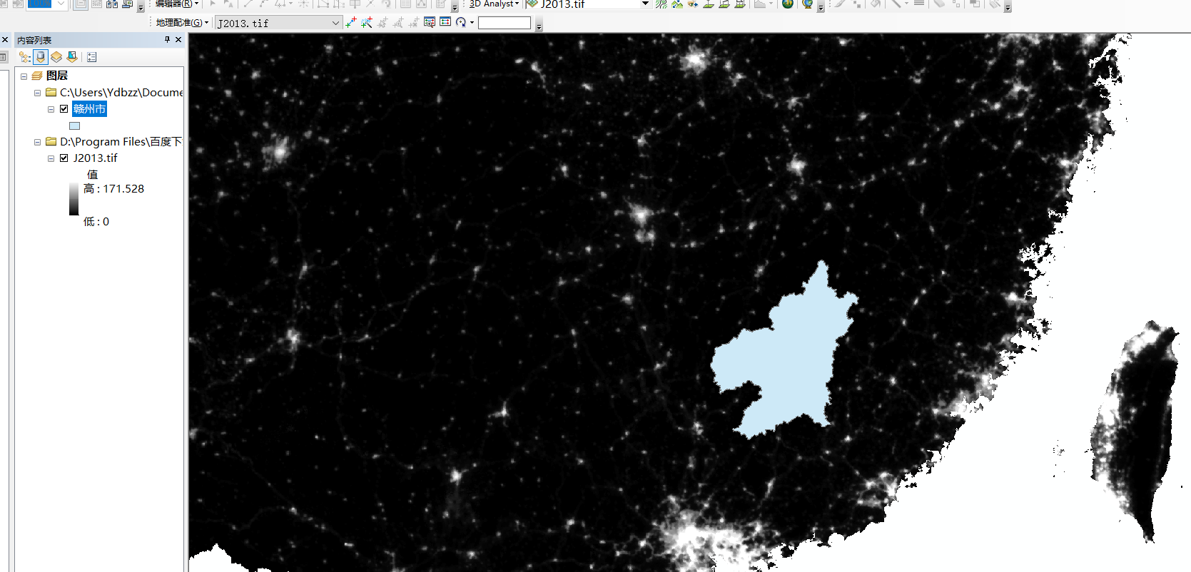 五、DMSP/OLS、NPP/VIIRS夜间灯光数据之突变检测法建成区提取