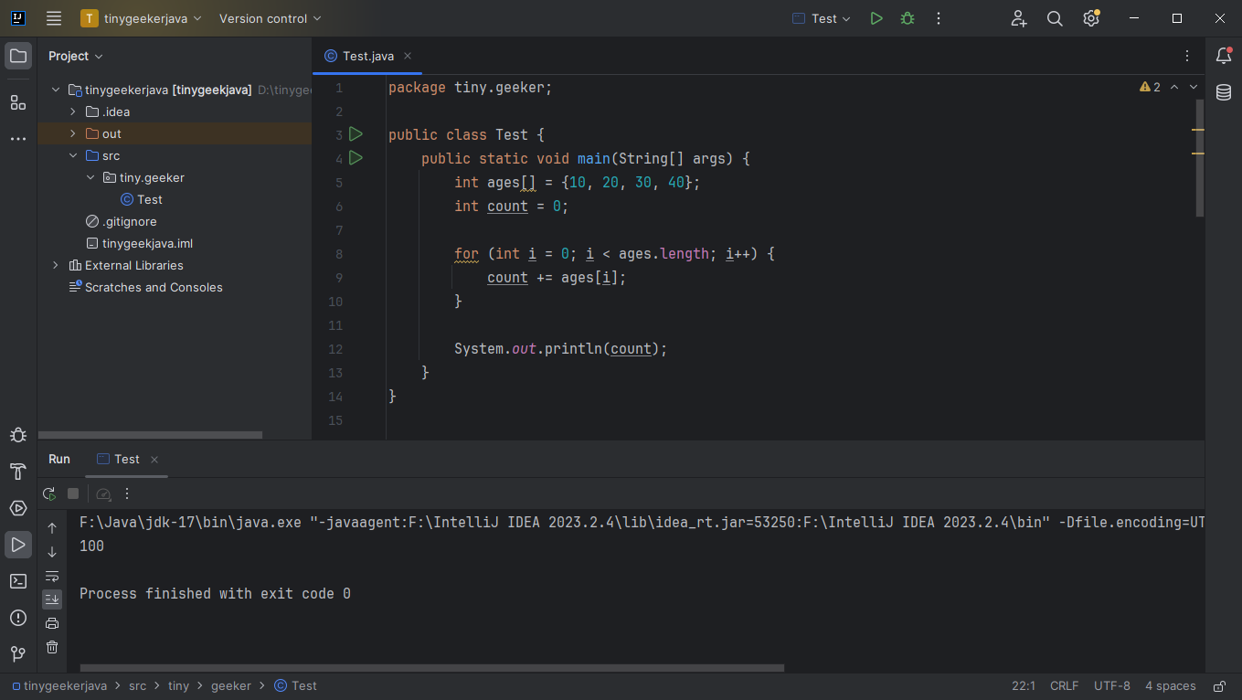 Array traversal