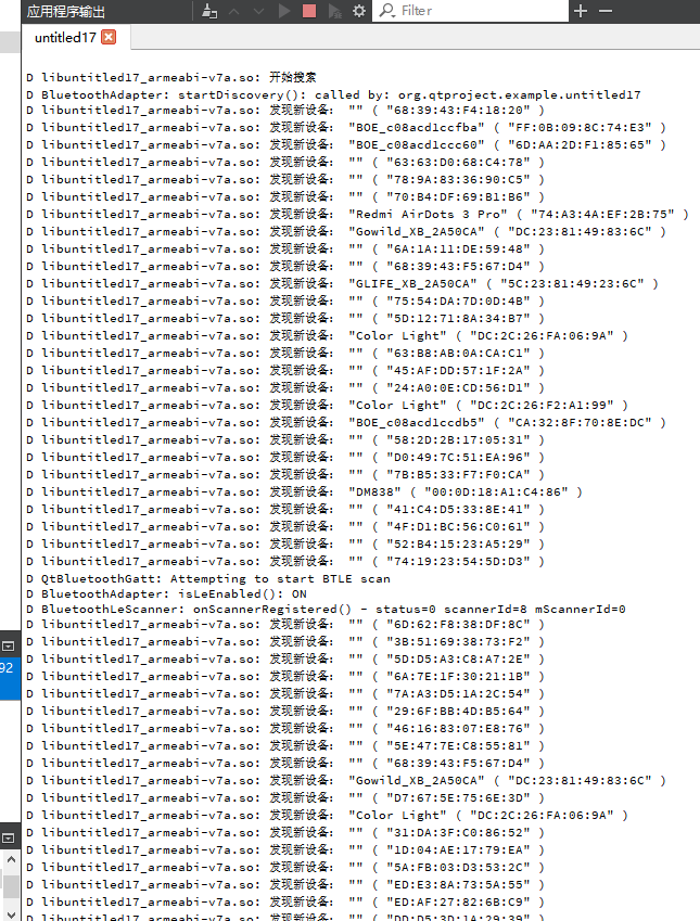 QT Bluetooth Searching Bluetooth device QBLUETOOTHDEVICEDISCoveryAgent Programmer Sought