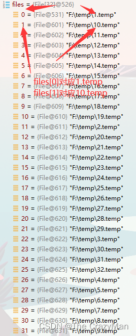 files文件数组里面数组下标索引对应的文件如图所示：