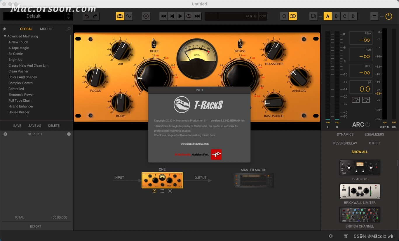 ikmultimediatracks5formac混音和母带处理插件
