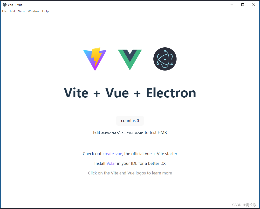 创建vite+vue+electron项目