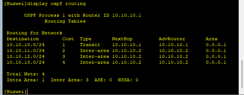 华为eNSP:ospf的配置