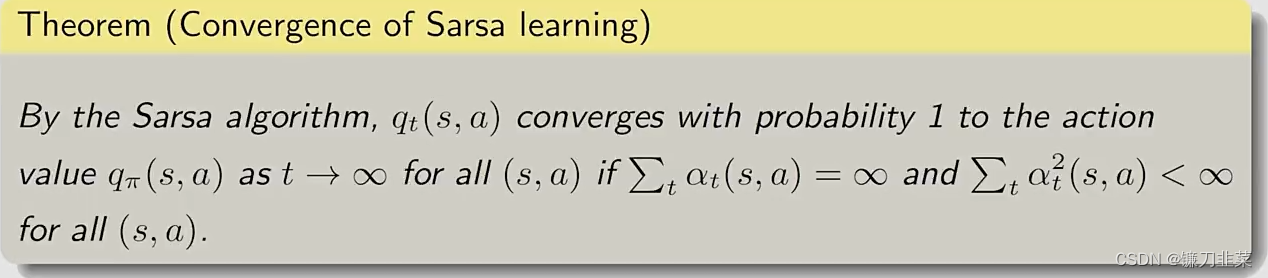 Sarsa算法的收敛性