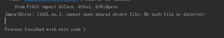 From PyQt5 Import QtCore, QtGui, QtWidgets ImportError: LibGL.so.1 ...