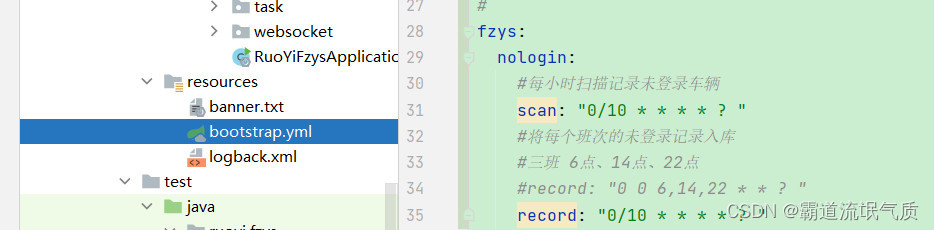 SpringBoot/SpringCloudAlibaba(ruoyi)中cron表达式(配置每天指定整点执行)读取配置文件