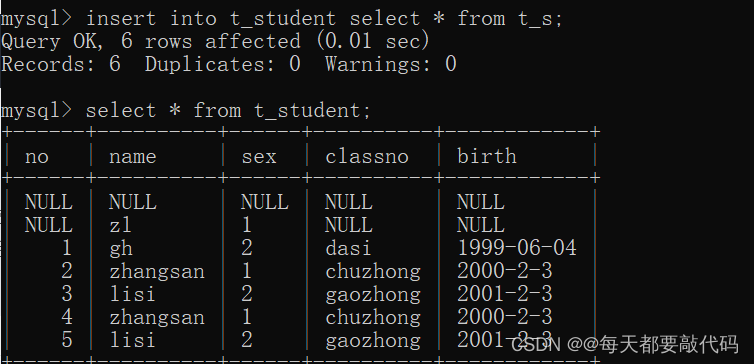 MySQL基础篇 | union、limit、DDL、DML、约束