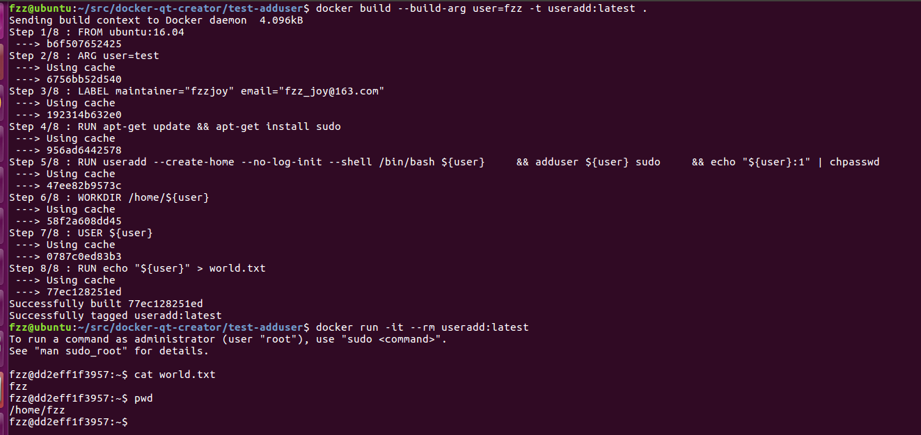 dockerfile-新增用户并赋予sudo权限以及指定密码