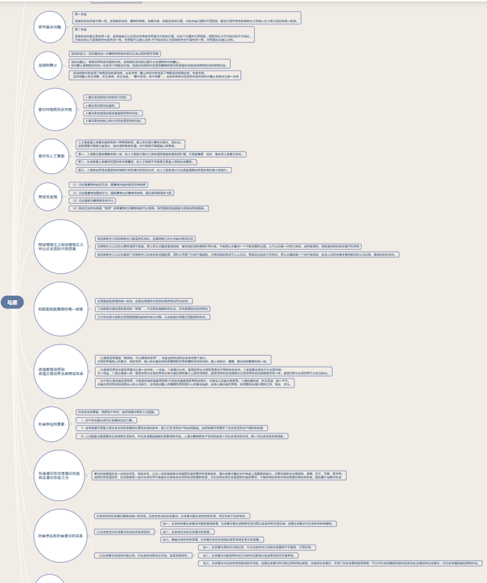 马原，期末复习部分知识点，思维导图