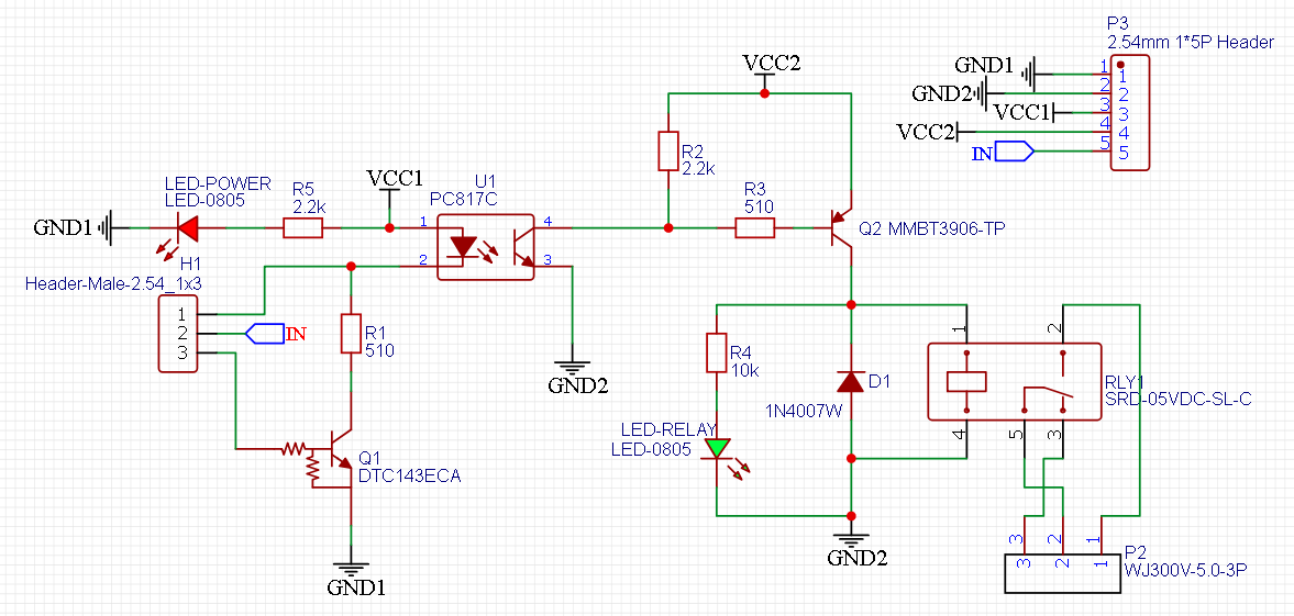 【原理图】分享几个光耦隔离电路原理图