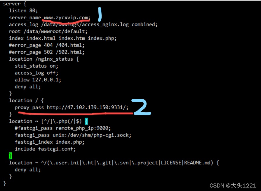 linux nginx部署项目配置域名