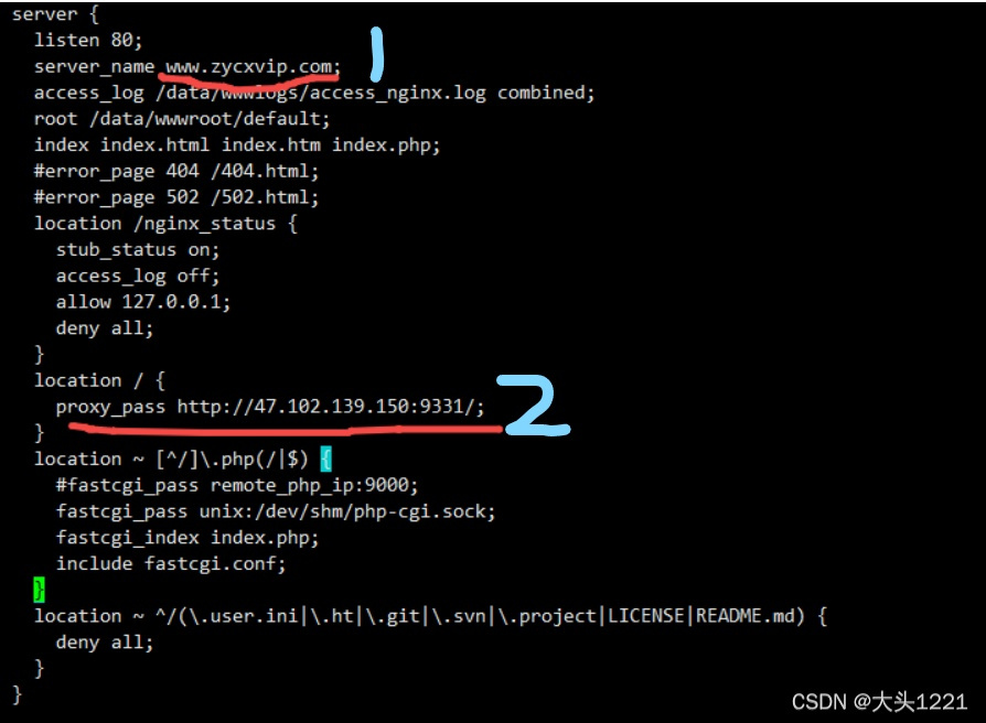 linux nginx部署项目配置域名