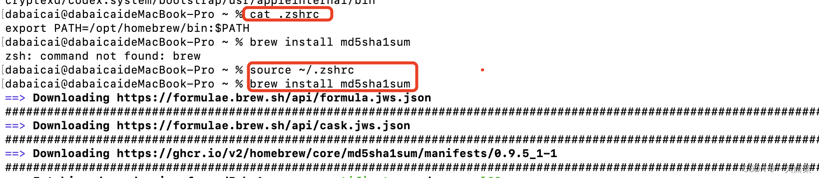 mac M2 出现 zsh: command not found: brew问题解决方案
