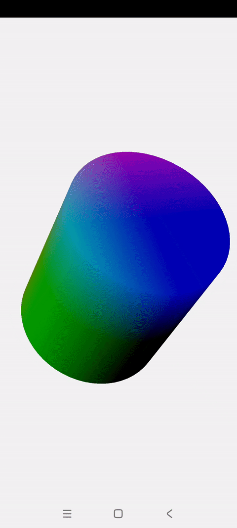 OpenGLES：绘制一个彩色、旋转的3D圆柱